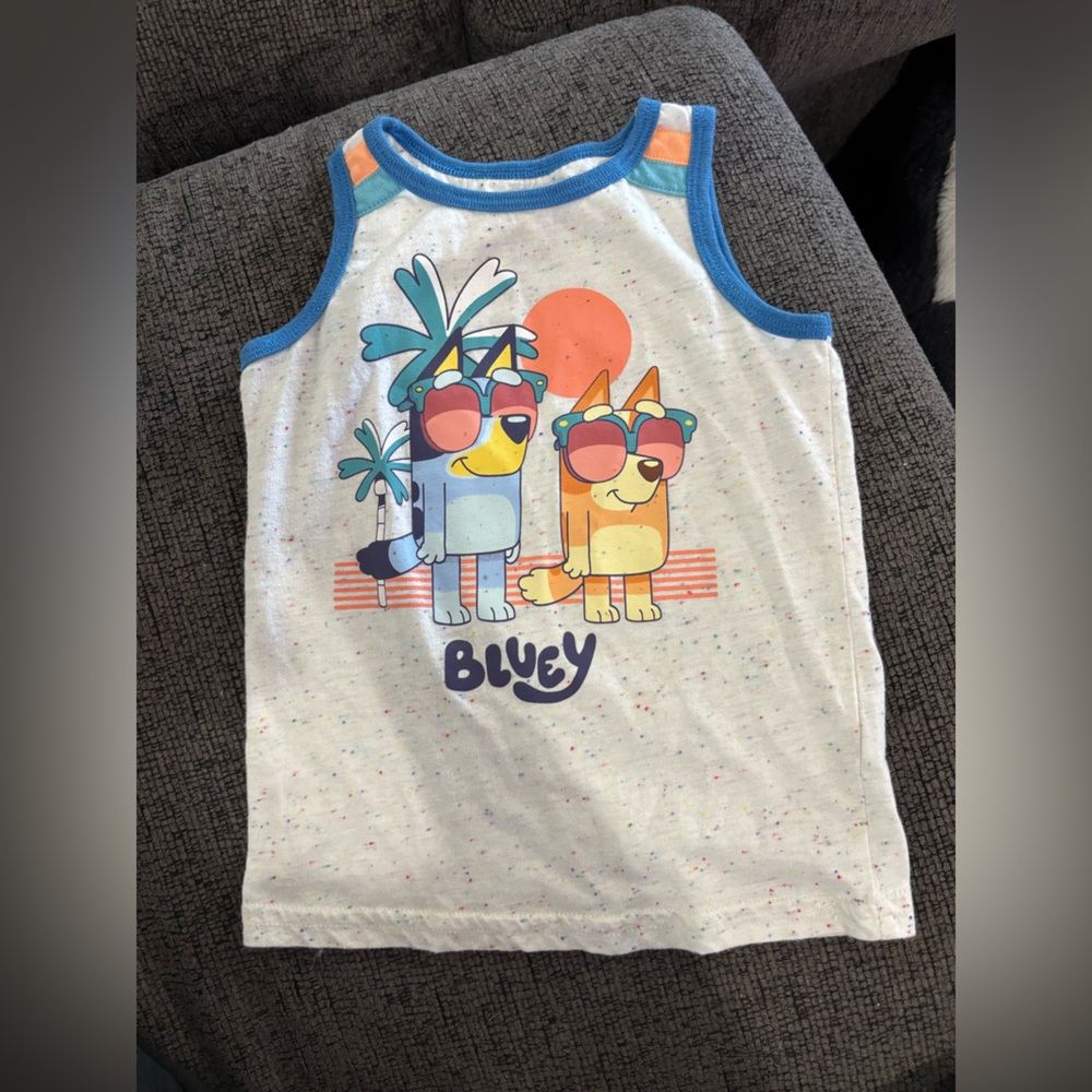 Bluey Kids Tank Top with Cartoon Print